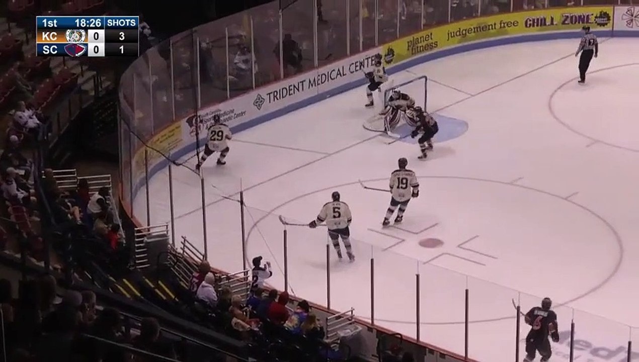 ECHL Kansas City Mavericks 2 at South Carolina Stingrays 1