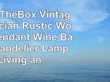 LightInTheBox Vintage Amercian Rustic Wooden Pendant Wine Barrel Chandelier Lamp Living
