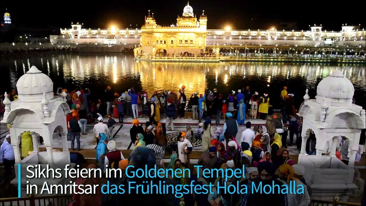 Sikhs feiern farbenfrohes Frühlingsfest