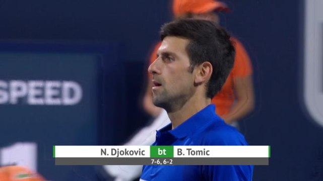 ATP Miami: Djokovic bt Tomic (7-6 6-2)