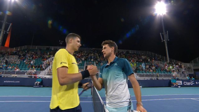 TENNIS: ATP Miami: Hurkacz bt Thiem (6-4 6-4)