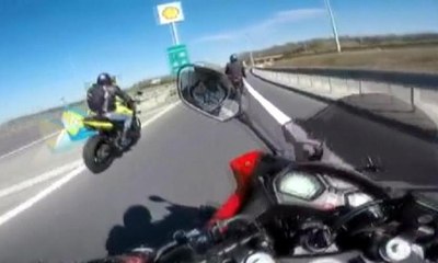 Motosikletli ölümden kıl payı kurtuldu