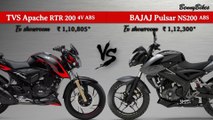 2019 TVS Apache RTR 200 4V ABS Race Edition 2.0 VS 2019 Bajaj Pulsar NS200 ABS