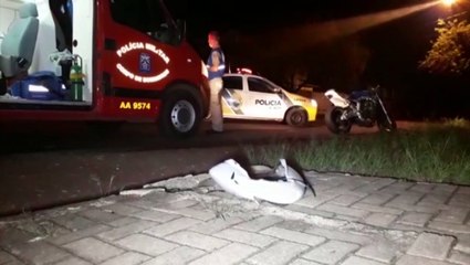 Motociclista foge da PM e sofre queda no Bairro Parque São Paulo