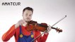 Les 4 niveaux d'un violonistes jouant Super Mario