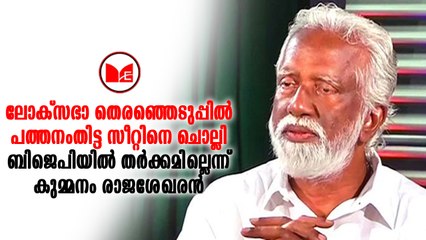 #bjp പത്തനംതിട്ട സീറ്റിനെ ചൊല്ലി ബിജെപിയില്‍ തര്‍ക്കമില്ലെന്ന് കുമ്മനം