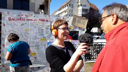 Balade audio en préparation au marché de Mulhouse