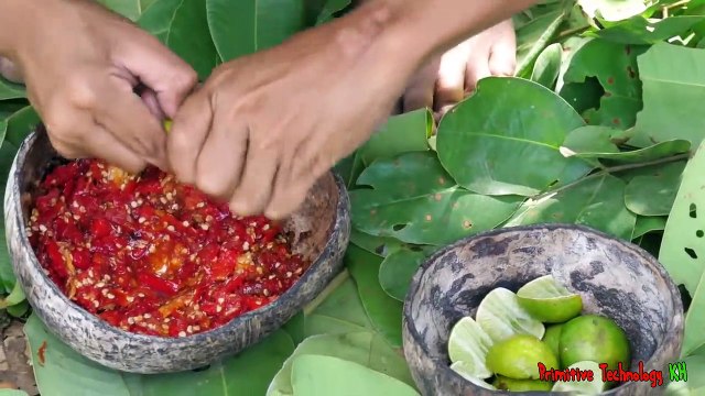 La Technologie Primitive - Manger de délicieuses - garçon Intelligent de cuisson du poisson