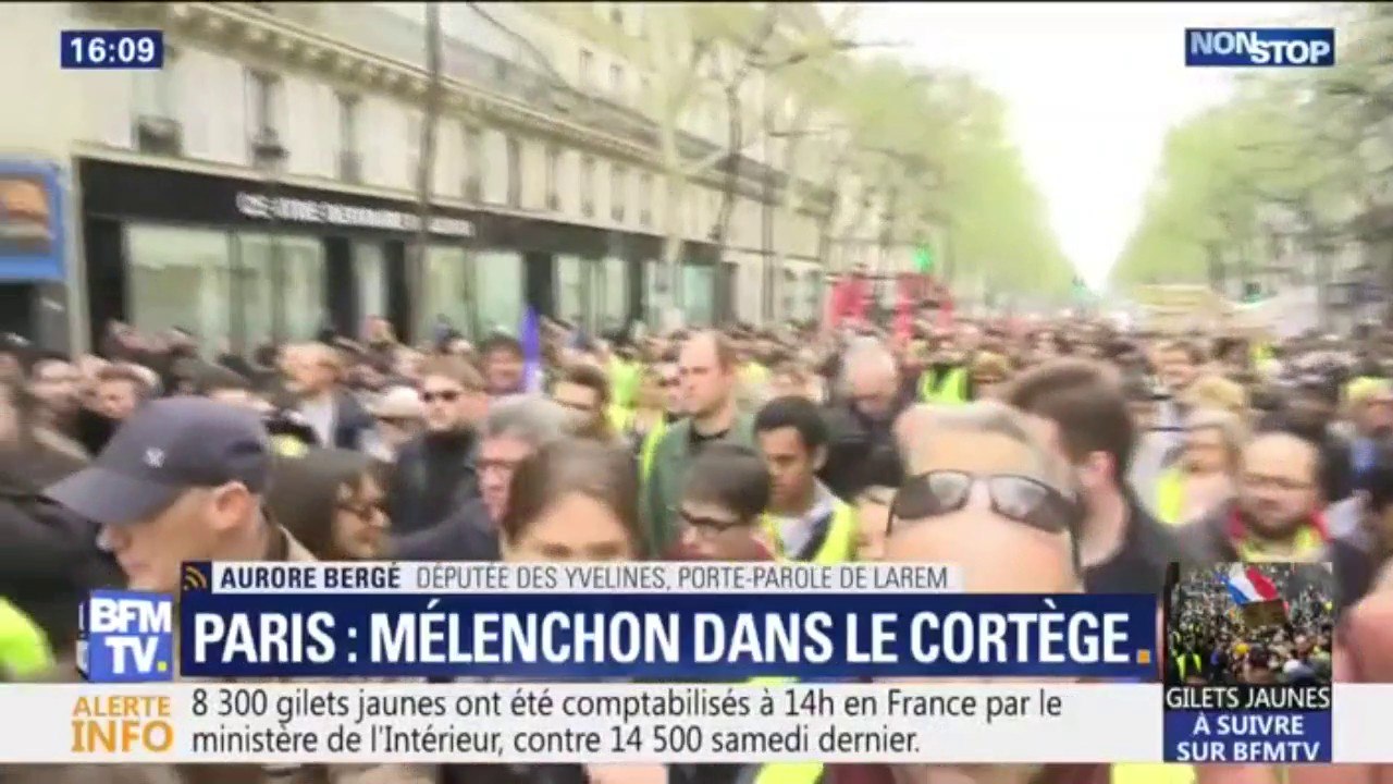 Gilets jaunes: Aurore Bergé estime qu'il "y a une forme d'indignité de la part de Jean-Luc Mélenchon"