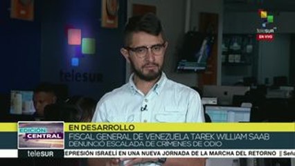 Fiscal general de Venezuela denuncia escalada de crímenes de odio