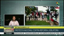 Protestan en Brasil contra reforma de pensión de Jair Bolsonaro