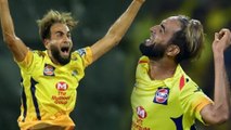 IPL 2019:Imran Tahir bowling | முதல் பந்தில் அதிர்ச்சி கொடுத்த இம்ரான் தாஹிர்