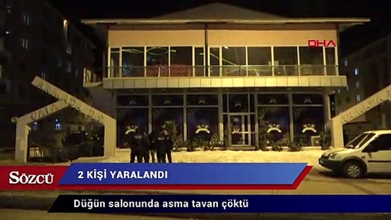 Düğün salonunda korku dolu anlar! Tavanı çöktü