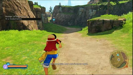 One piece world seeker, gameplay Español 1, escapando del fuerte y buscando la ciudad Zafiro