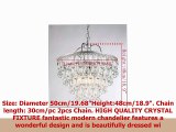 Dst Silver 4 Bulb Holders Round Glass Crystal Chandelier Ceiling Lighting Fixture Diameter