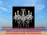 Crystal Chandelier Astnait AST30 5 Lights Candle Lamp Flush Mounted Pendant Ceiling