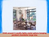 CLAXY Industrial Spherical Chandeliers 3 High Light Display Changeable Metal Cage Chain