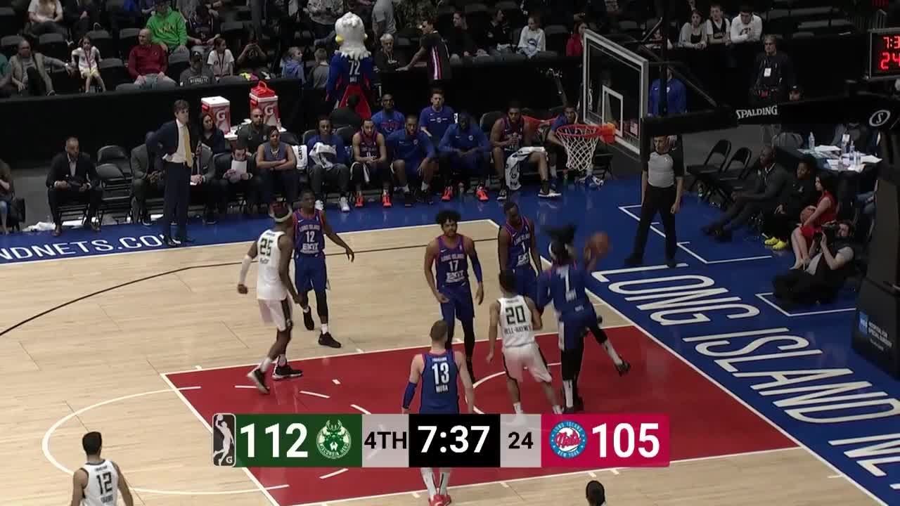 Brandon McCoy Posts 11 points & 14 rebounds vs. Long Island Nets