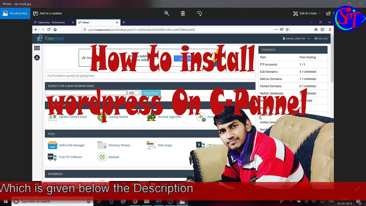How to install wordpress on c-pannel