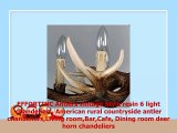EFFORTINC Antlers vintage Style resin 6 light chandeliers American rural countryside