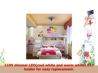 Tải video: HAIXIANG Wooden Lodge Shape Ceiling Lights Dimmer LED Lighting Chandelier Pendant Lamp For