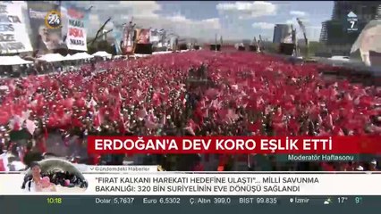 Erdoğan'a dev kadro eşlik etti