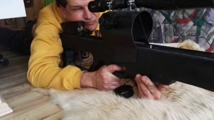 Slingshot Rifel - Zwillen Gewehr . mit Zielfernrohr