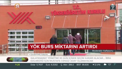 YÖK burs miktarını artırdı