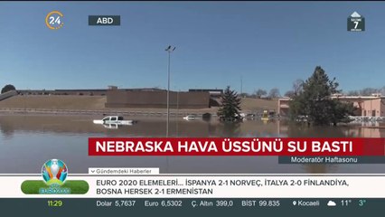 Nebraska hava üssünü su bastı