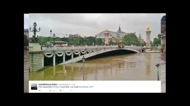 Le pic de l'inondation à Paris vu des réseaux sociaux
