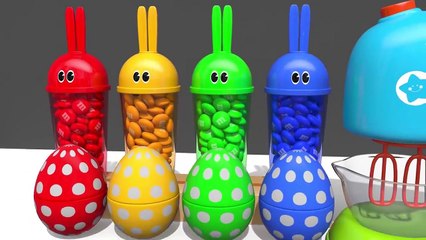 Learn Colors with Bunny Mold and Microwave Toy Fruits Squishy Ball Animals for Kids Children