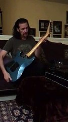 Bruce Kulick jamming on a KISS Animalize Blue Charvel