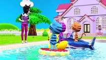 Funny Cats Plays Soccer Balls In Swimming Pool - Three Little Kittens Nursery Rhymes & Kids Songs | Best Cartoon Movies ✓