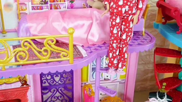 Barbie Princesse Raiponce Elsa Château Matin Danse De Salle De Bal Princesse Barbie Kastil Princesa Castelo