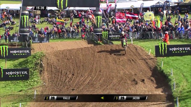 Henry Jacobi passes Tom Vialle - MXGP of Great Britain 2019