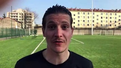 R3 (15ème journée)  - Josselin ARANDEL réagit après la victoire de l’ES TRINITE contre le CALUIRE SC