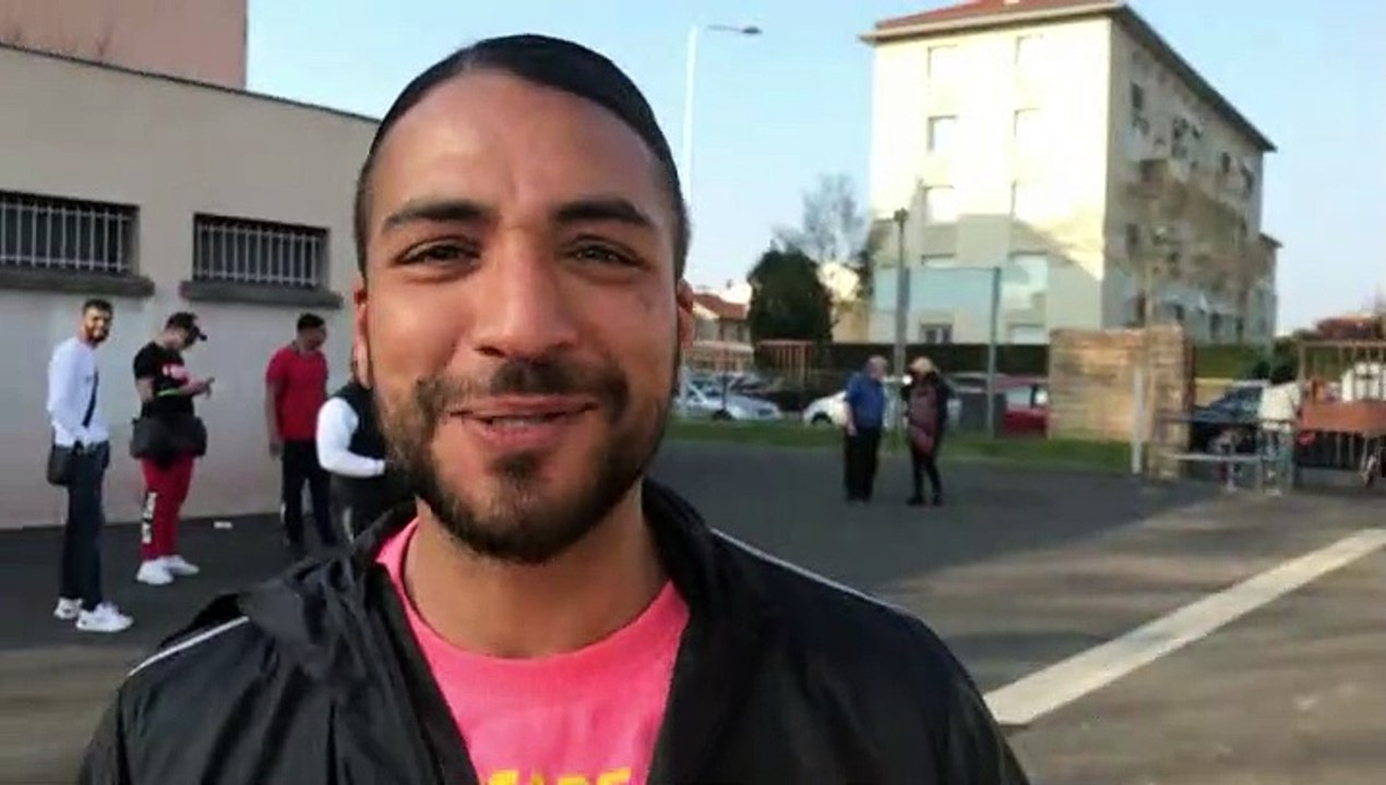 R3 (15ème journée)  - Akram RIZK réagit après la victoire de l’ES TRINITE contre le CALUIRE SC