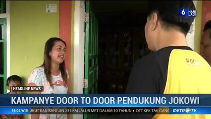 Relawan Jokowi-Ma'ruf Kampanye <i>Door to Door</i> di Palembang