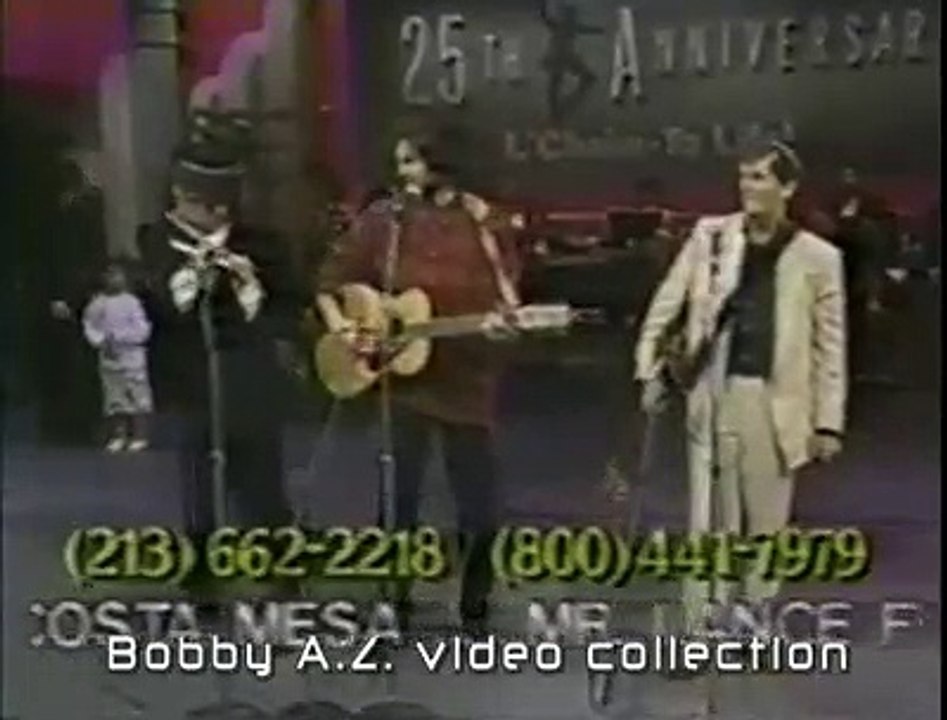 Bob Dylan, Peter Himmelman, and Harry Dean Stanton at the 25th Chabad Telethon