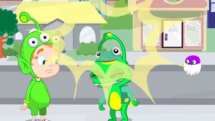 Groovy el Marciano y Phoebe se disfrazan en Halloween y salvan la ciudad - Dibujos infantiles
