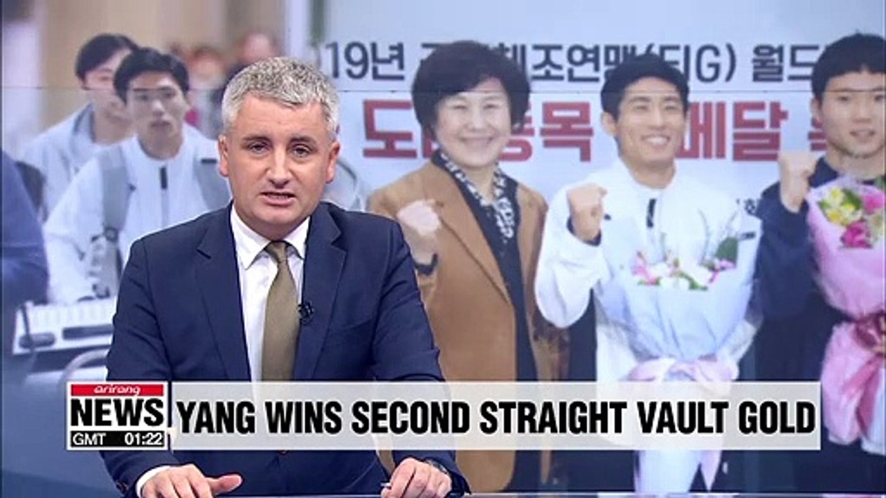 S. Korea's Yang Hak-seon wins gold in vault event at Doha World Cup