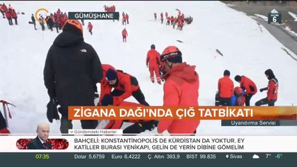 Zigana Dağı'nda çığ tatbikatı