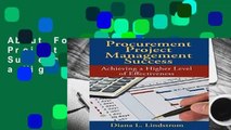 About For Books  Procurement Project Management Success: Achieving a Higher Level of