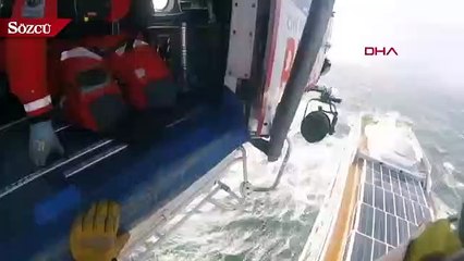 Viking Sky gemisindekileri helikopter ile kurtarma çalışmaları kamerada