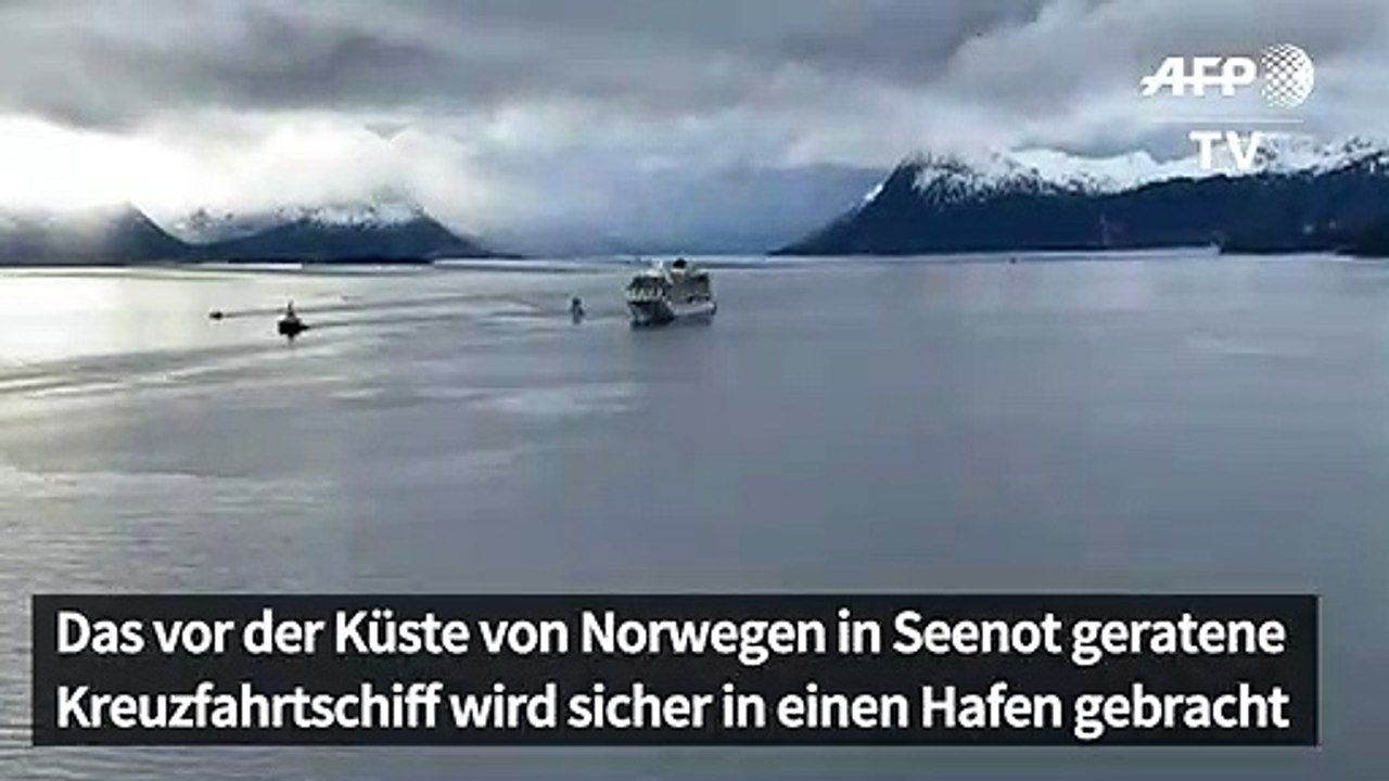 Kreuzfahrtschiff nach Seenot in norwegischem Hafen