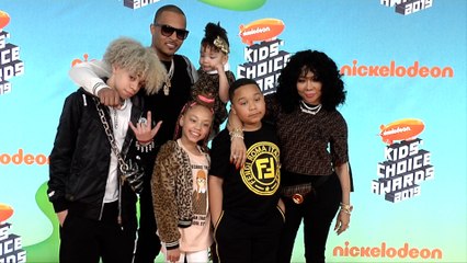 T.I. & Tiny 2019 Kids' Choice Awards Orange Carpet