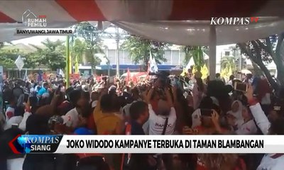 Hadiri Kampanye Terbuka di Banyuwangi, Jokowi Disambut Ribuan Pendukungnya