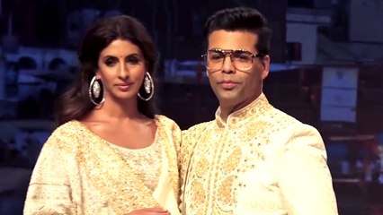 下载视频: Karan Johar And Shweta Bachchan Turn Showstoppers For Abu Jani And Sandeep Khosla