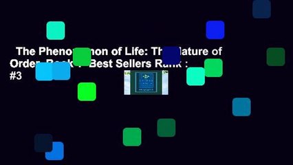 The Phenomenon of Life: The Nature of Order, Book 1  Best Sellers Rank : #3