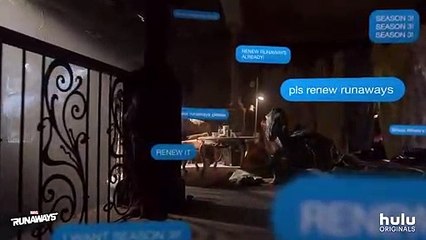 Marvel's Runaways Season 3 Renewal Announcement (2019)